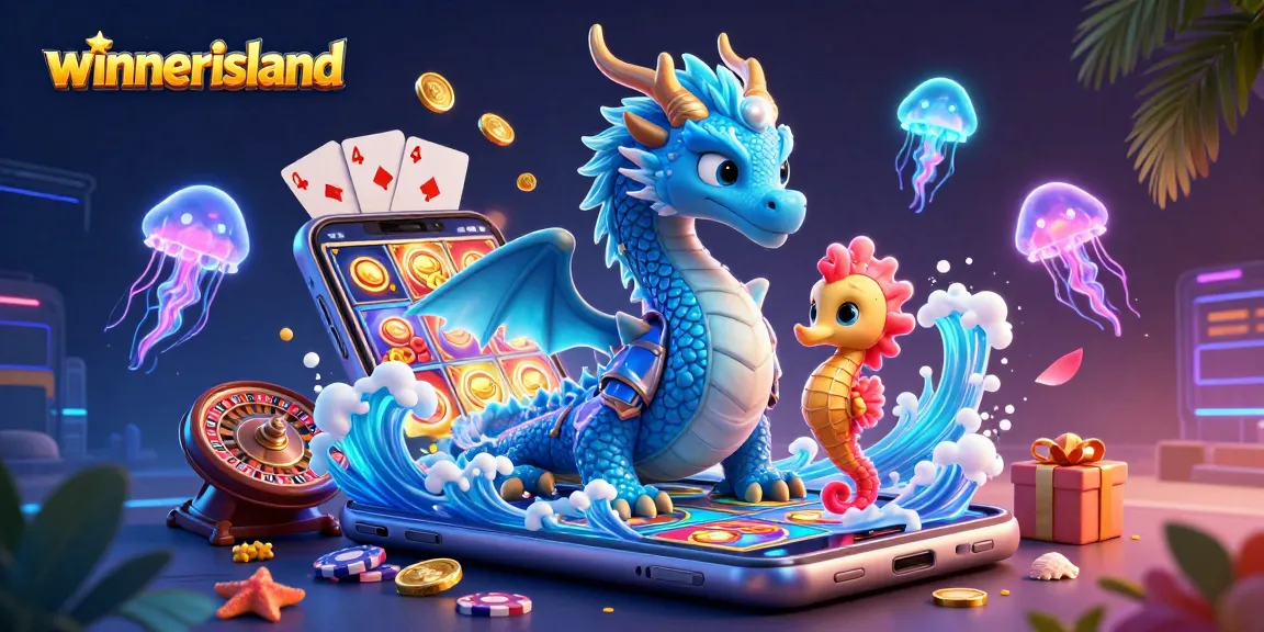 Experience the thrilling slots and games at winnerisland with vibrant dragons and seahorses.